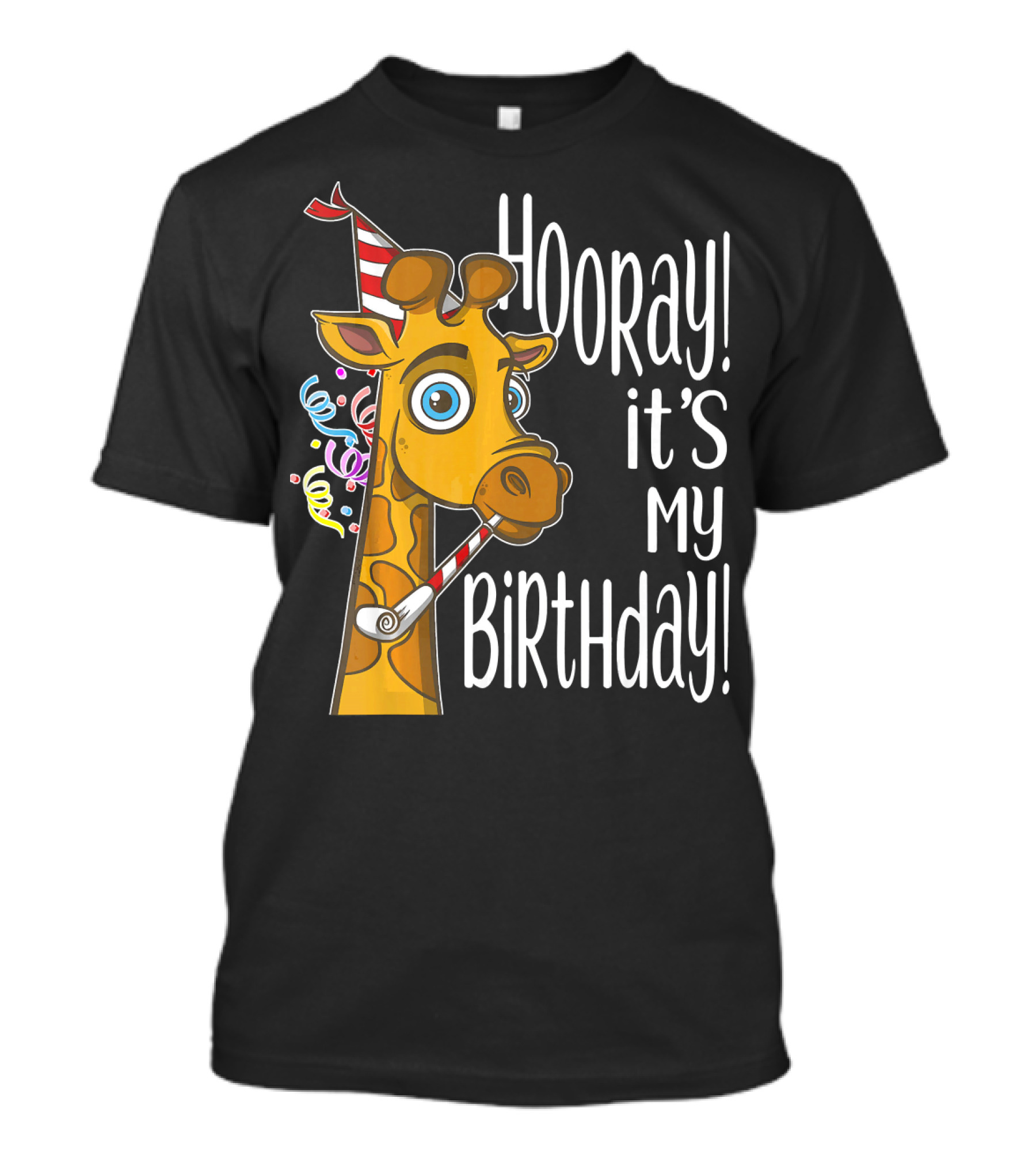 Hooray It's My Birthday Giraffe Party T-Shirt