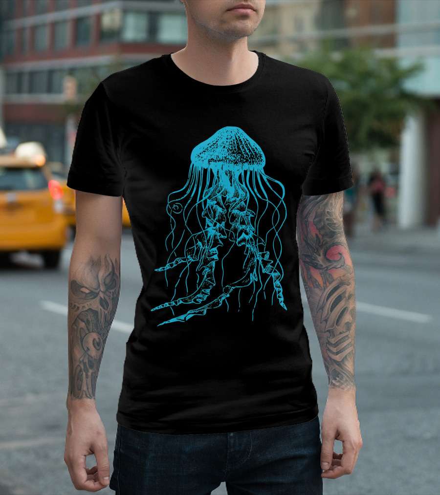 Cool Aqua Jellyfish Lover Blue Ocean Experience T-Shirt