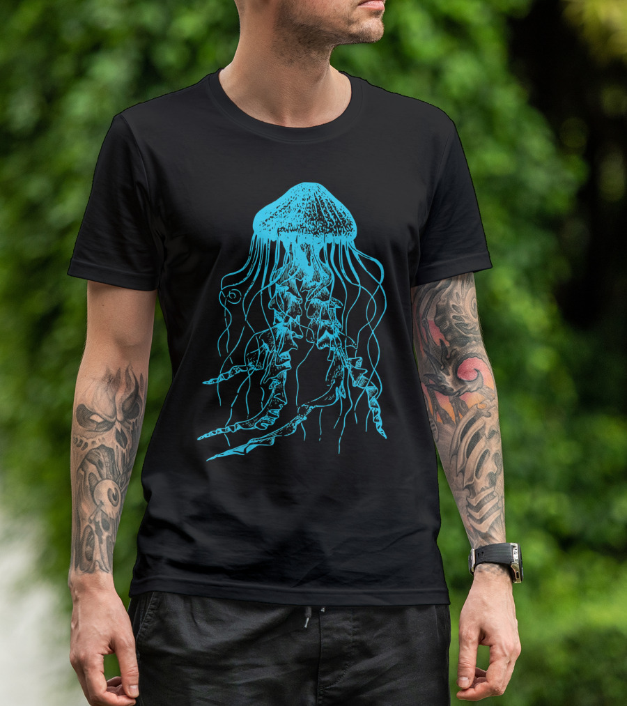 Cool Aqua Jellyfish Lover Blue Ocean Experience T-Shirt