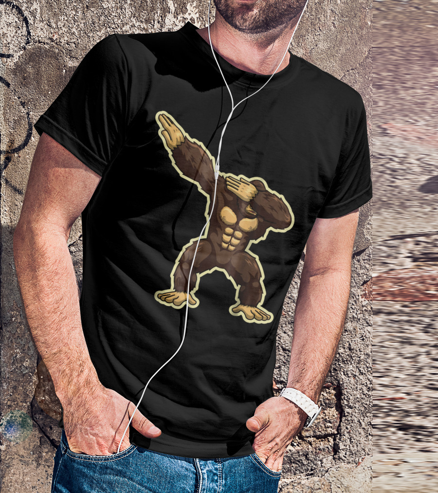 Cool Dabbing Funny Gorilla Monk T-Shirt