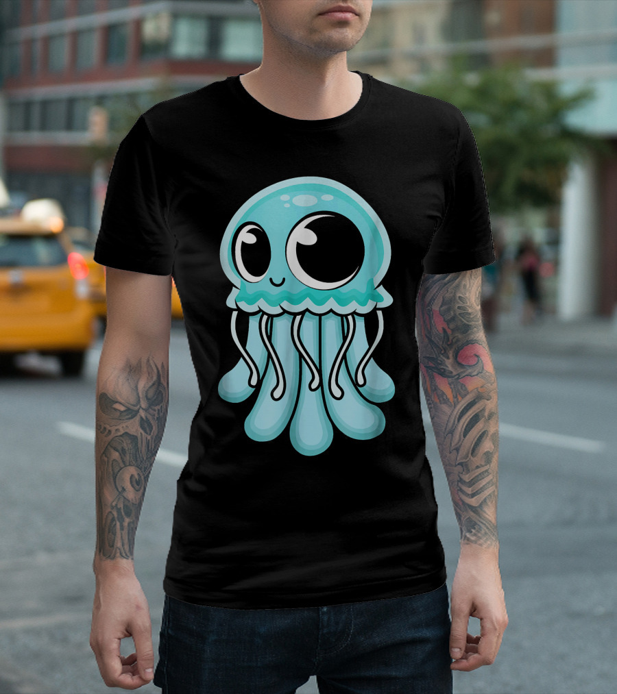 Cute Big-Eyed Baby Jellyfish Aquatic T-Shirt