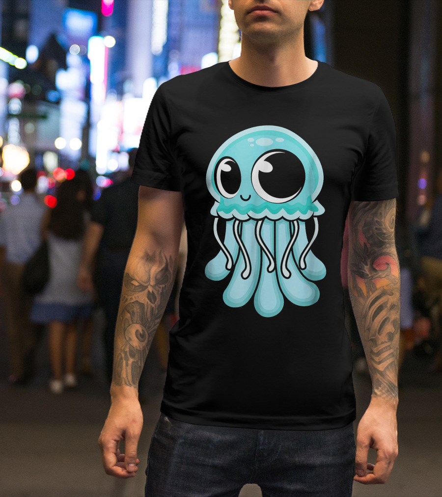 Cute Big-Eyed Baby Jellyfish Aquatic T-Shirt