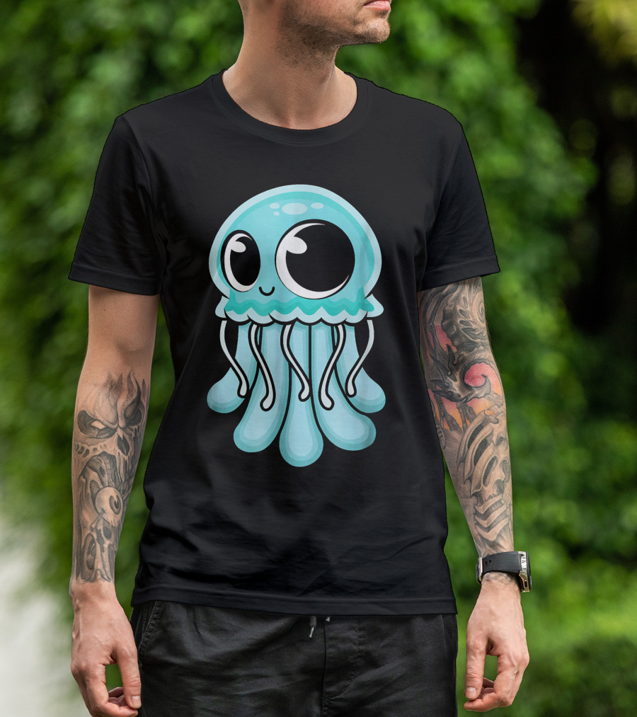 Cute Big-Eyed Baby Jellyfish Aquatic T-Shirt