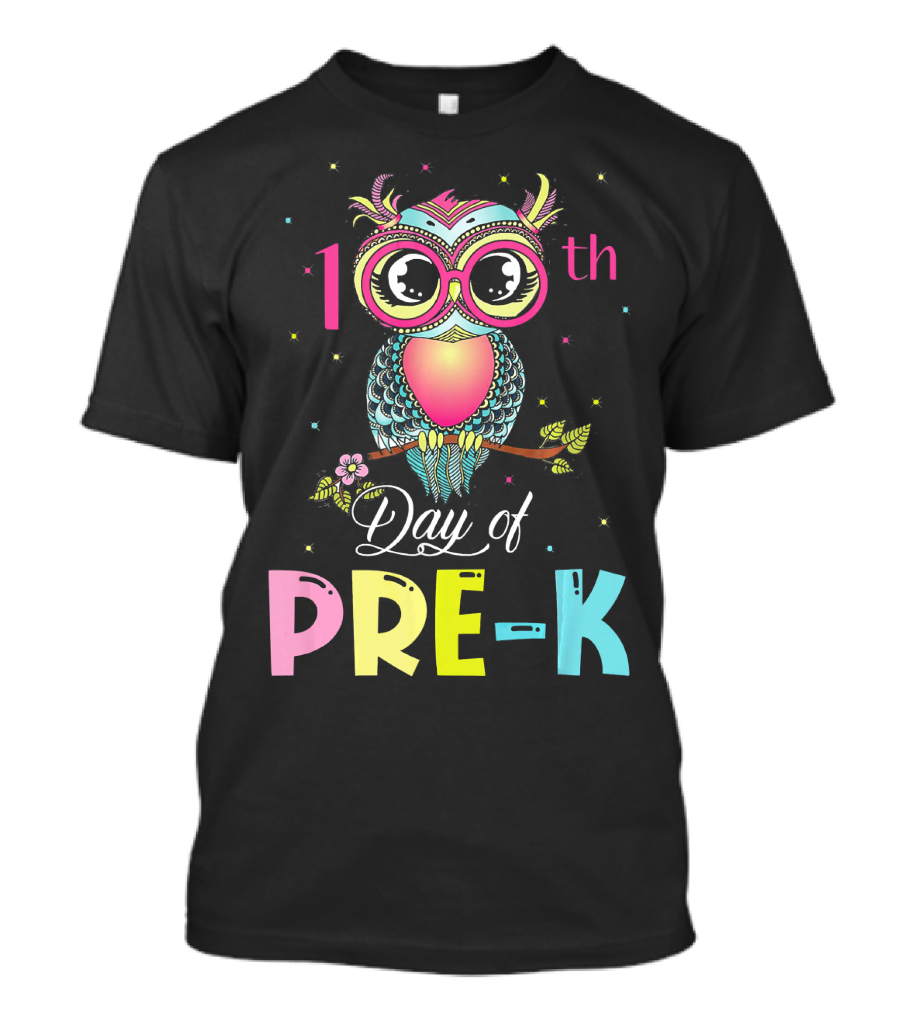 100th Day Of Pre-K Cute Owl For Teacher T-Shirt