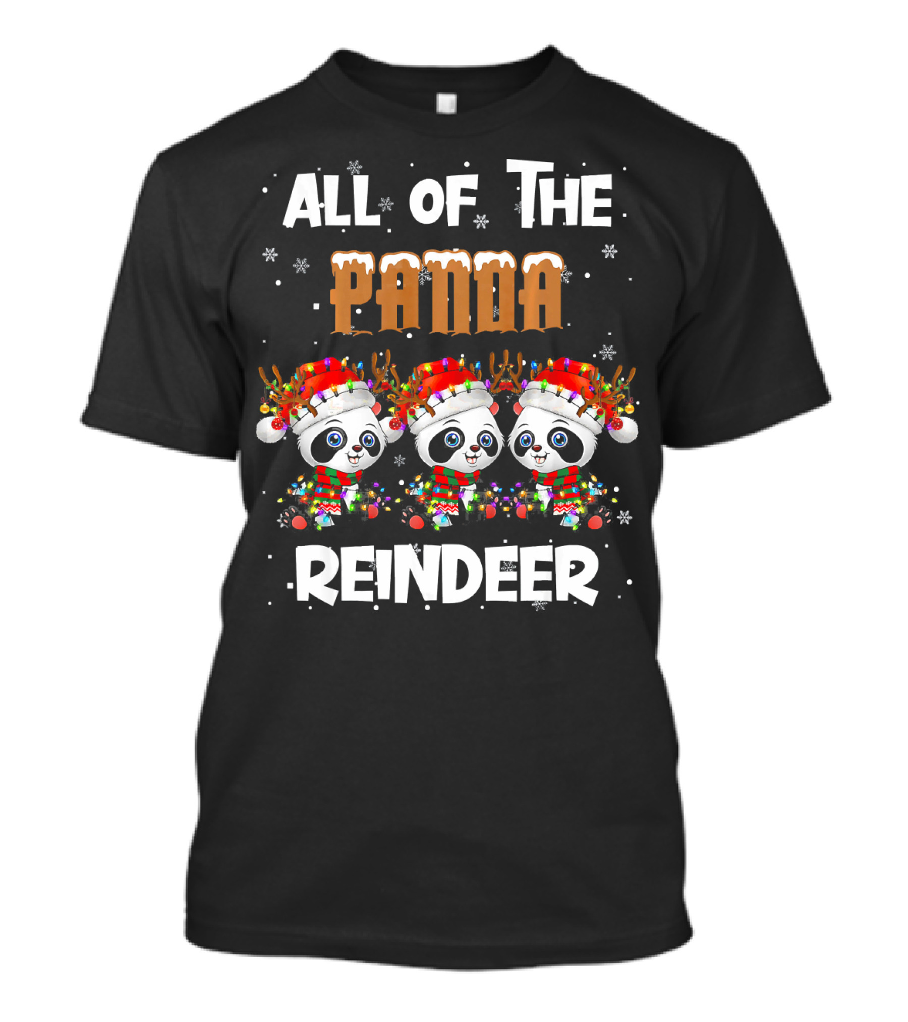 ALL OF THE PANDA PANDA REINDEER PANDA T-Shirt