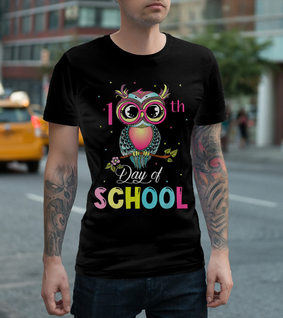 100th Day Of School Cute Owl Teacher T-Shirt