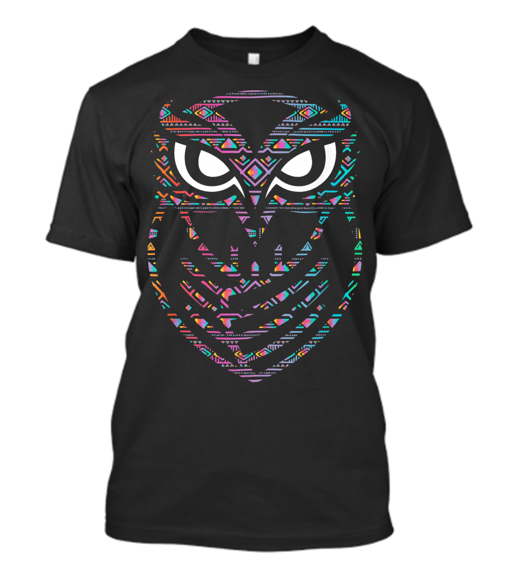 Colourful Tribal Owl Love Bird Animal Trendy T-Shirt