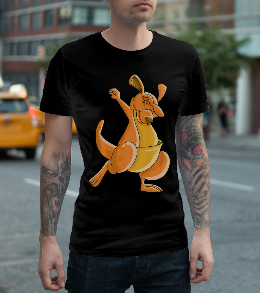 Cool Dabbing Kangaroo Funny Hip Hop Dance Moves T-Shirt