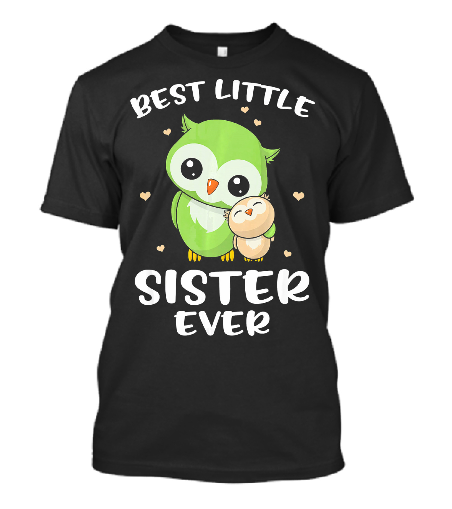 Best Little Sister Ever Cute Owl Owls T-Shirt