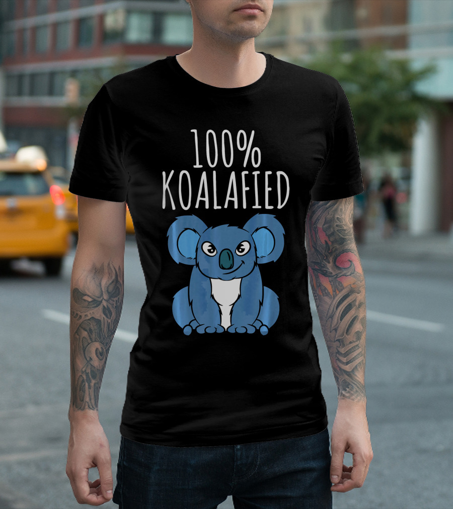 100% Koalafied Koala Pun Message T-Shirt