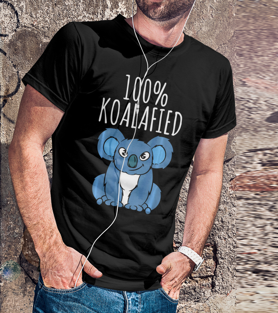 100% Koalafied Koala Pun Message T-Shirt