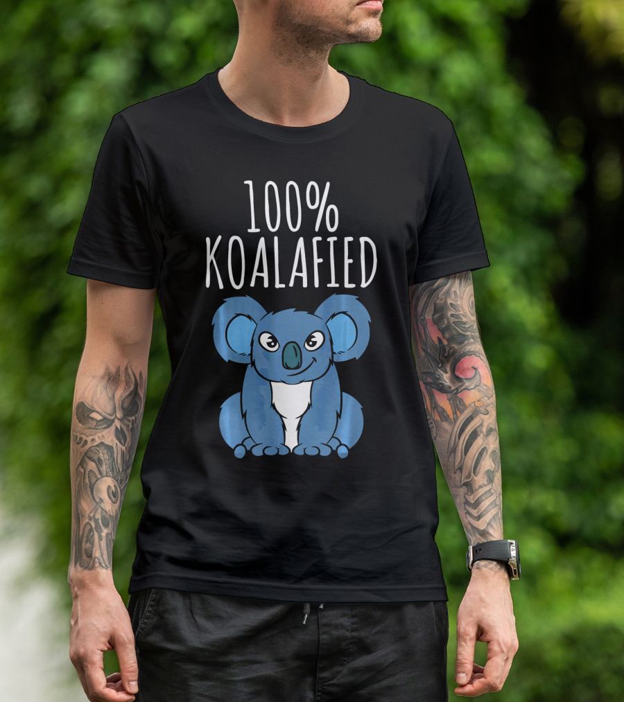 100% Koalafied Koala Pun Message T-Shirt