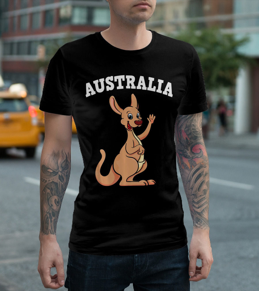 Australia Kangaroo Wave T-Shirt