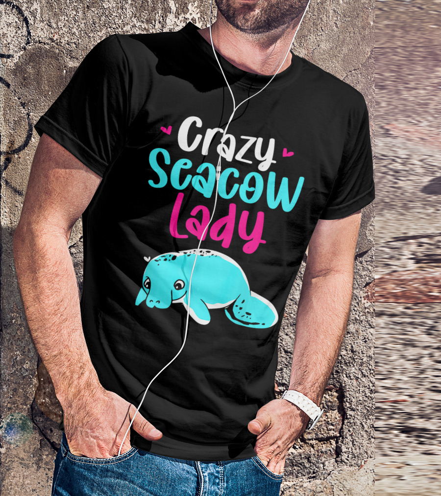 Crazy Seacow Lady Manatee T-Shirt