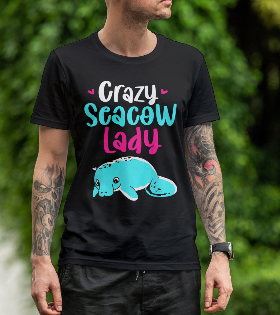 Crazy Seacow Lady Manatee T-Shirt
