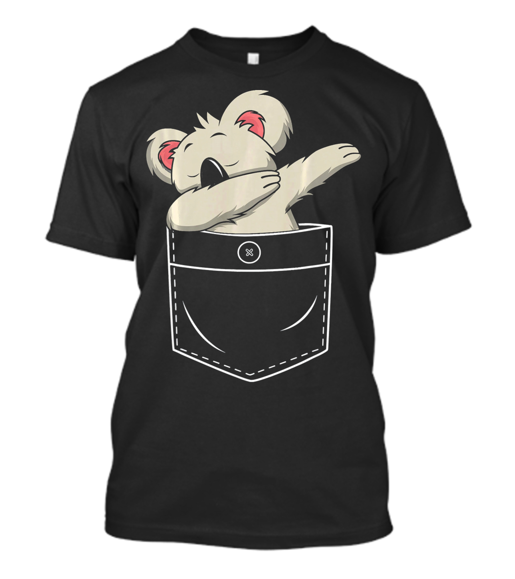 Cute Koala Bear Dabbing In Pocket T-Shirt