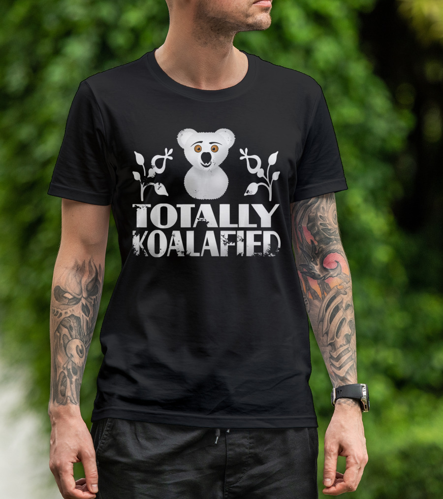Totally Koalafied Koala With Floral Accents T-Shirt