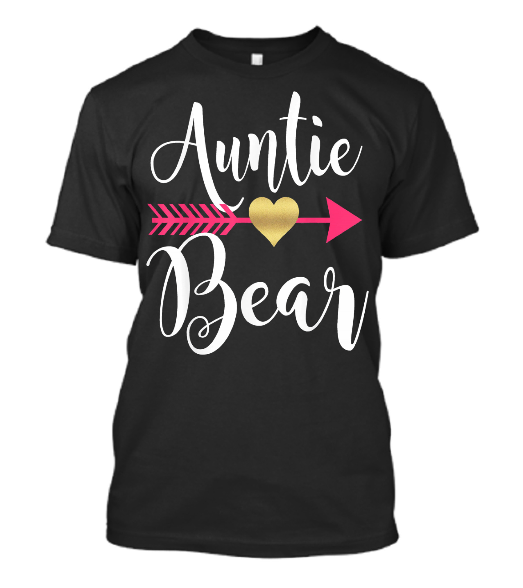 Auntie Bear Arrow Heart Cute Aunt T-Shirt