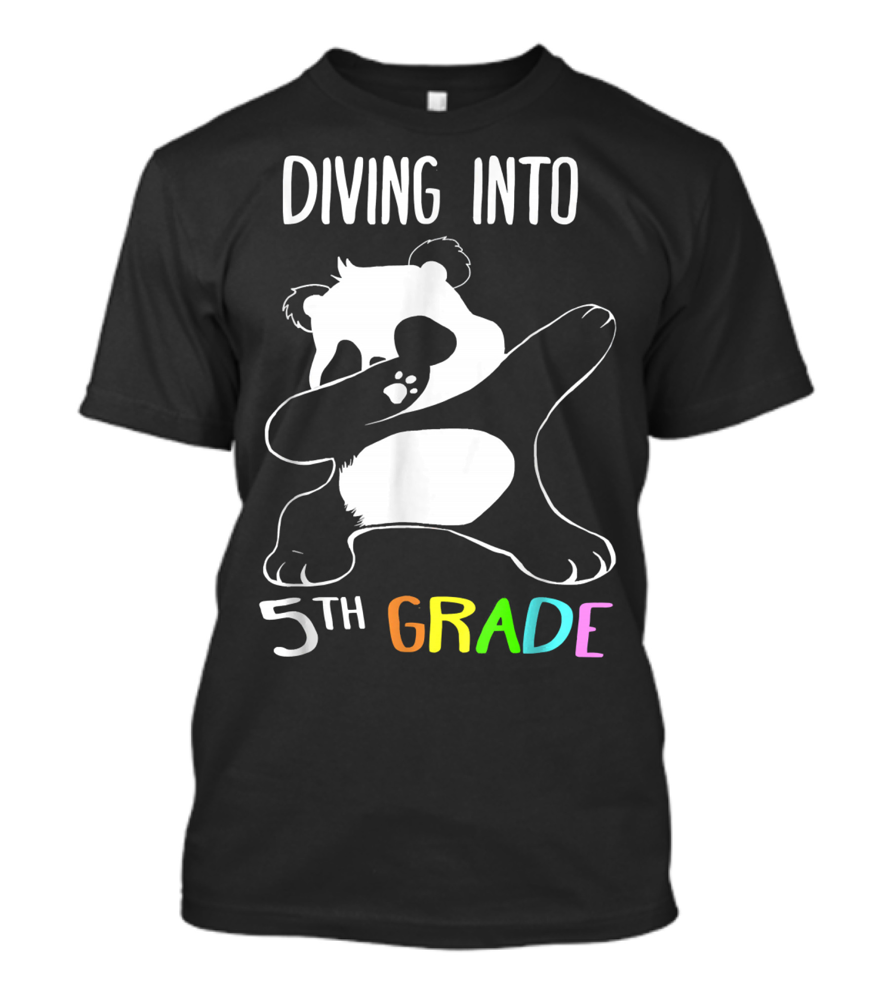 Diving Into 5th Grade Cub Panda Dab Back To School T-Shirt