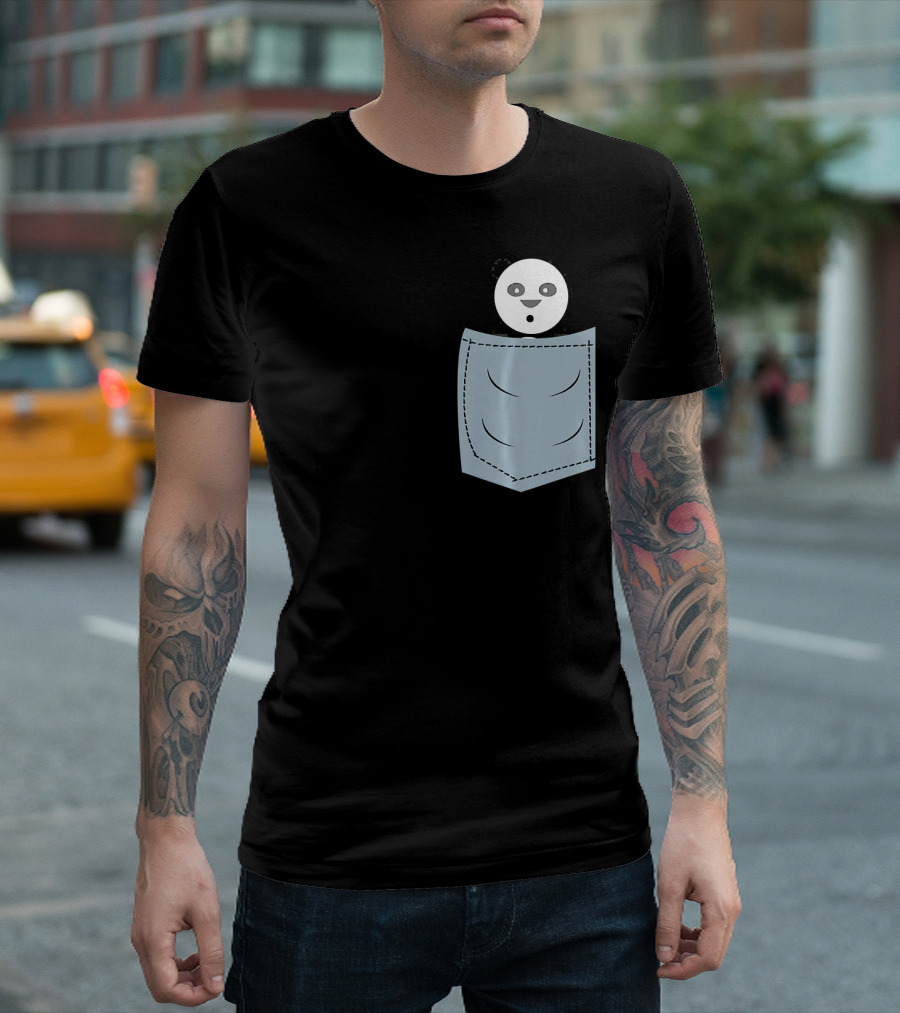 Cool Panda In A Pocket Panda Animal In Pocket T-Shirt
