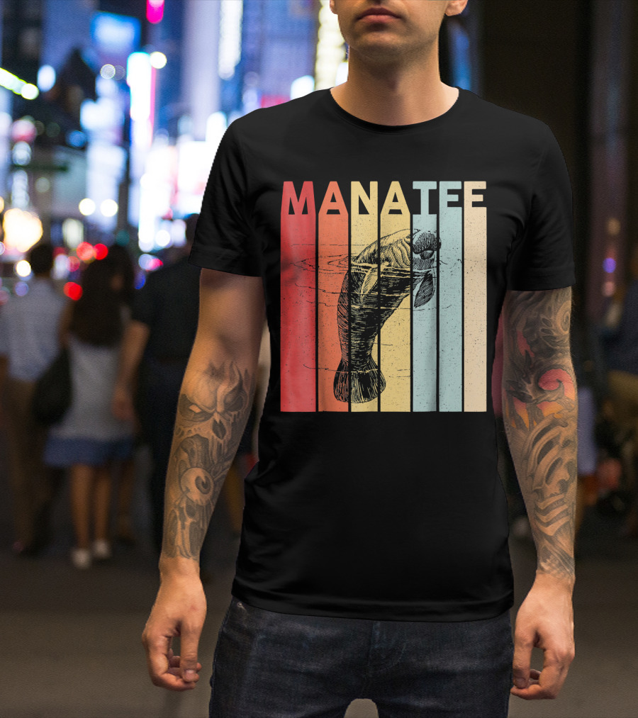 MANATEE Retro Vintage Cute Sea Cow T-Shirt
