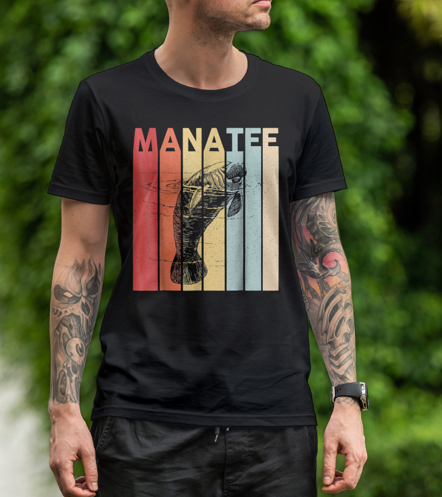 MANATEE Retro Vintage Cute Sea Cow T-Shirt