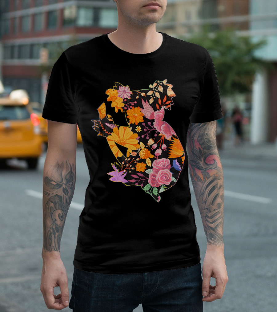 Floral Flower Vintage Retro KOAL Botanical T-Shirt