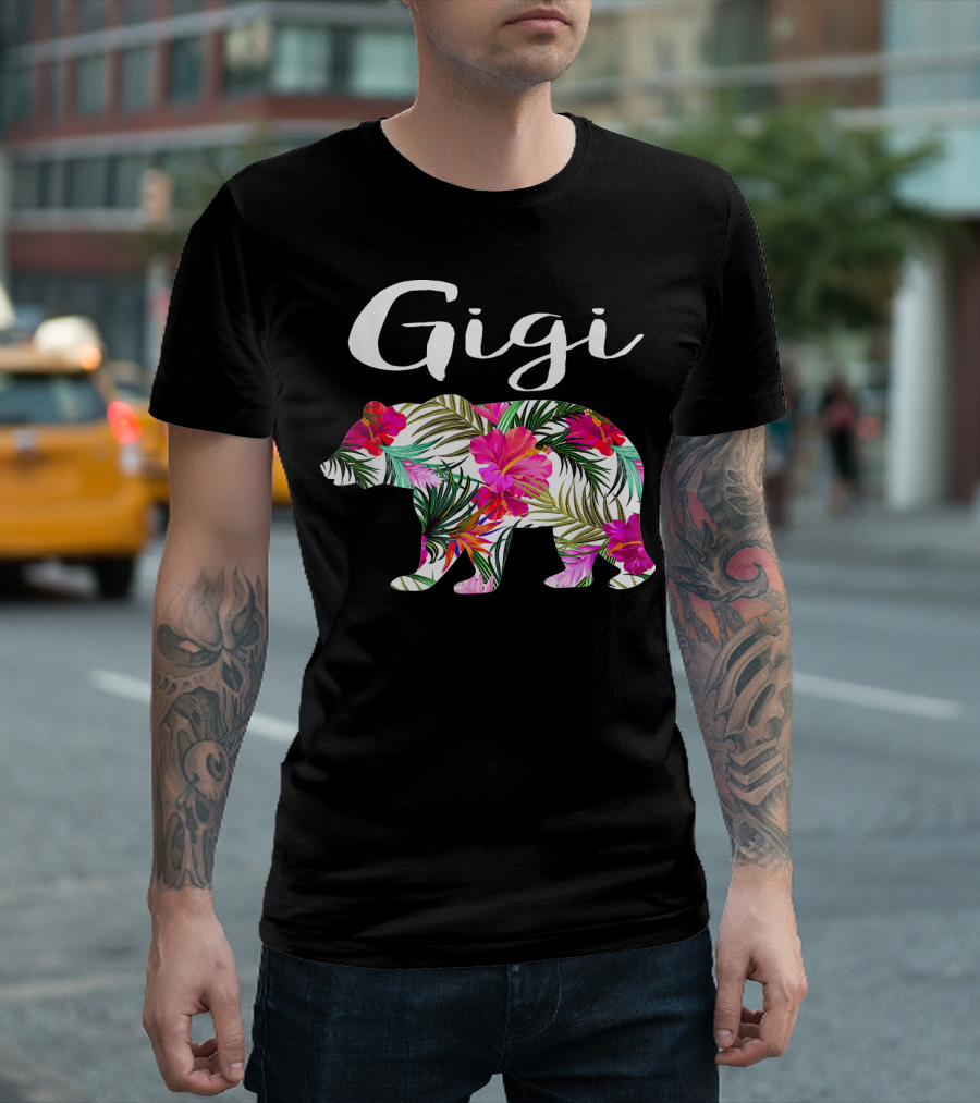 Gigi Floral Bear Mother's Day Gift T-Shirt