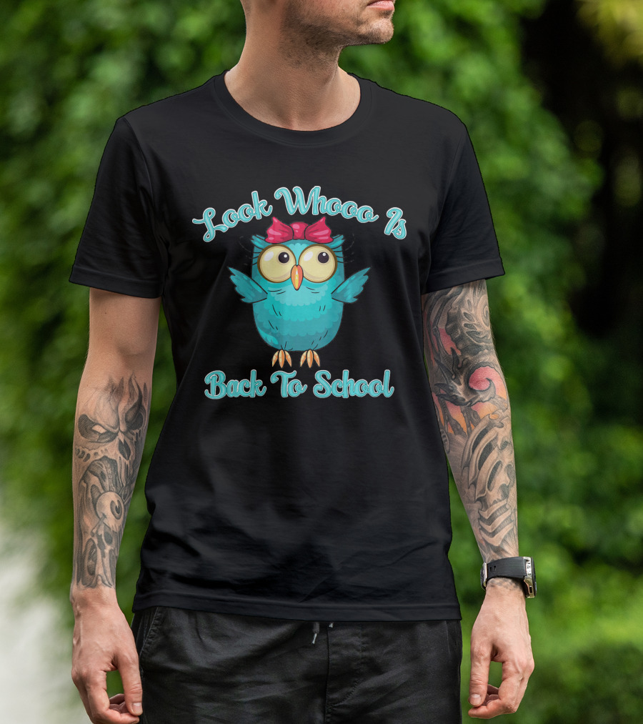 Look Whooo Is Back To School Owl Girls T-Shirt
