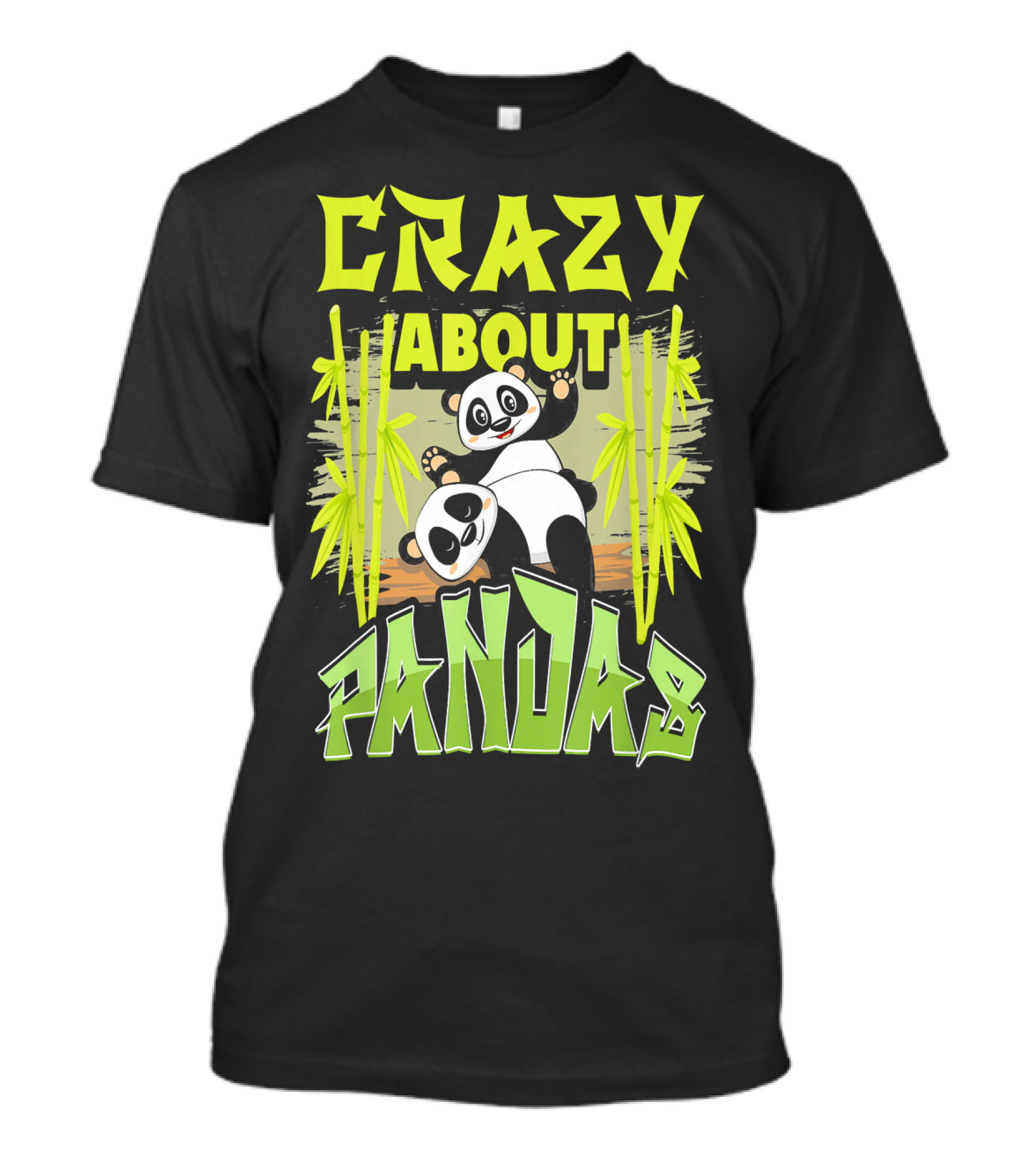 Crazy About Pandas Playful Bamboo Fun T-Shirt