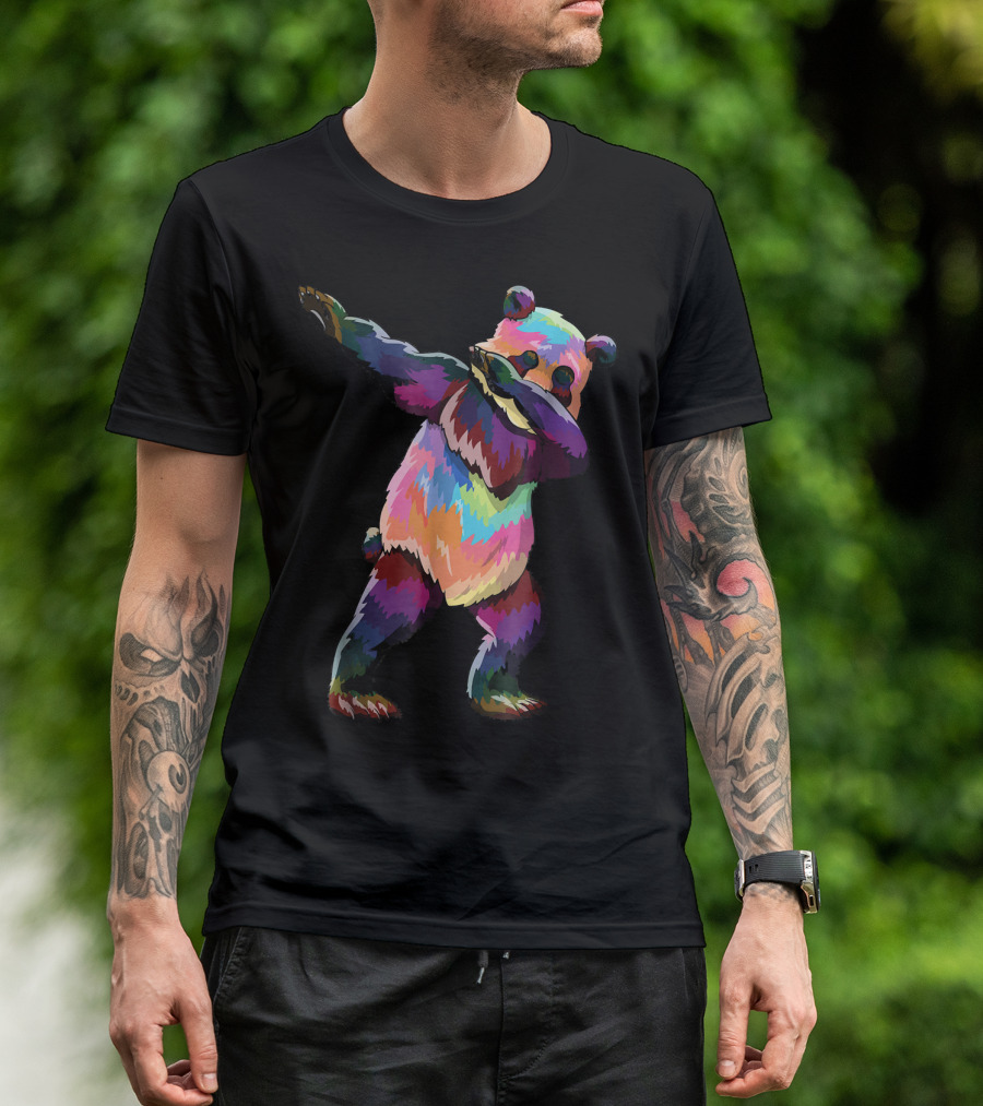 Dabbing Panda Funny Colorful Dab T-Shirt