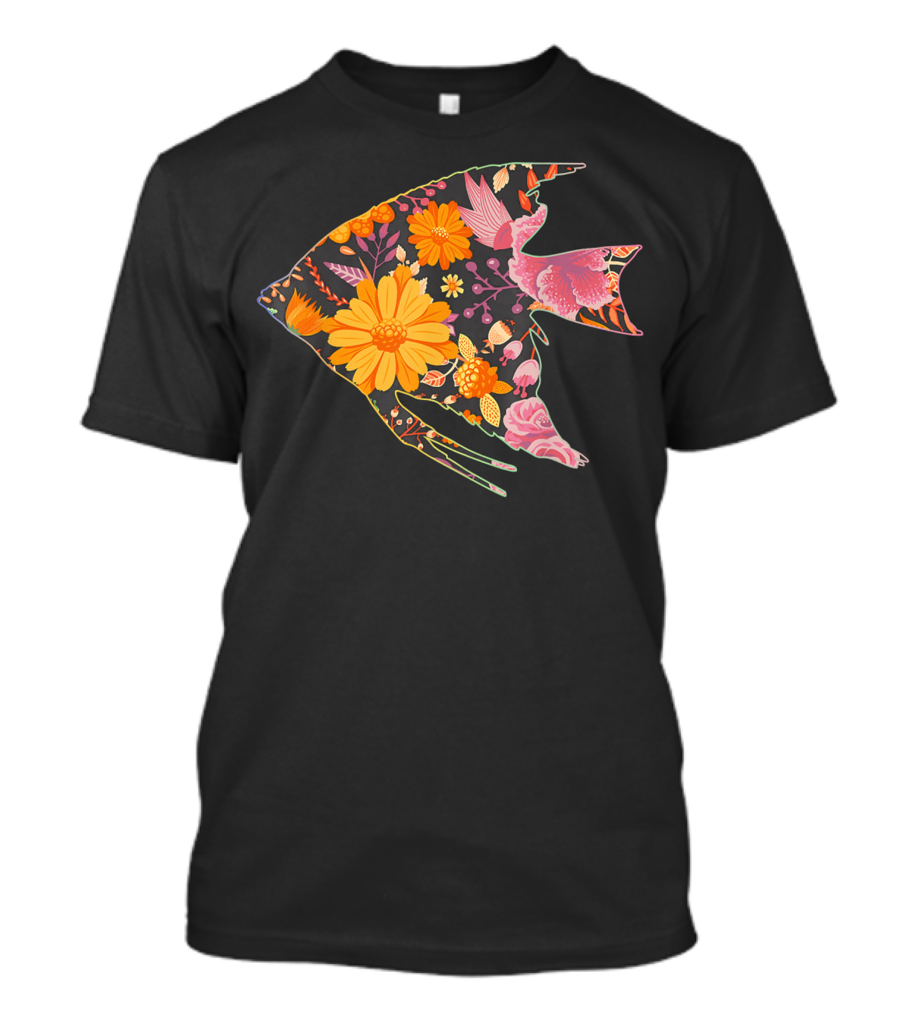 Vintage Retro Floral Flower Gold Angelfi T-Shirt