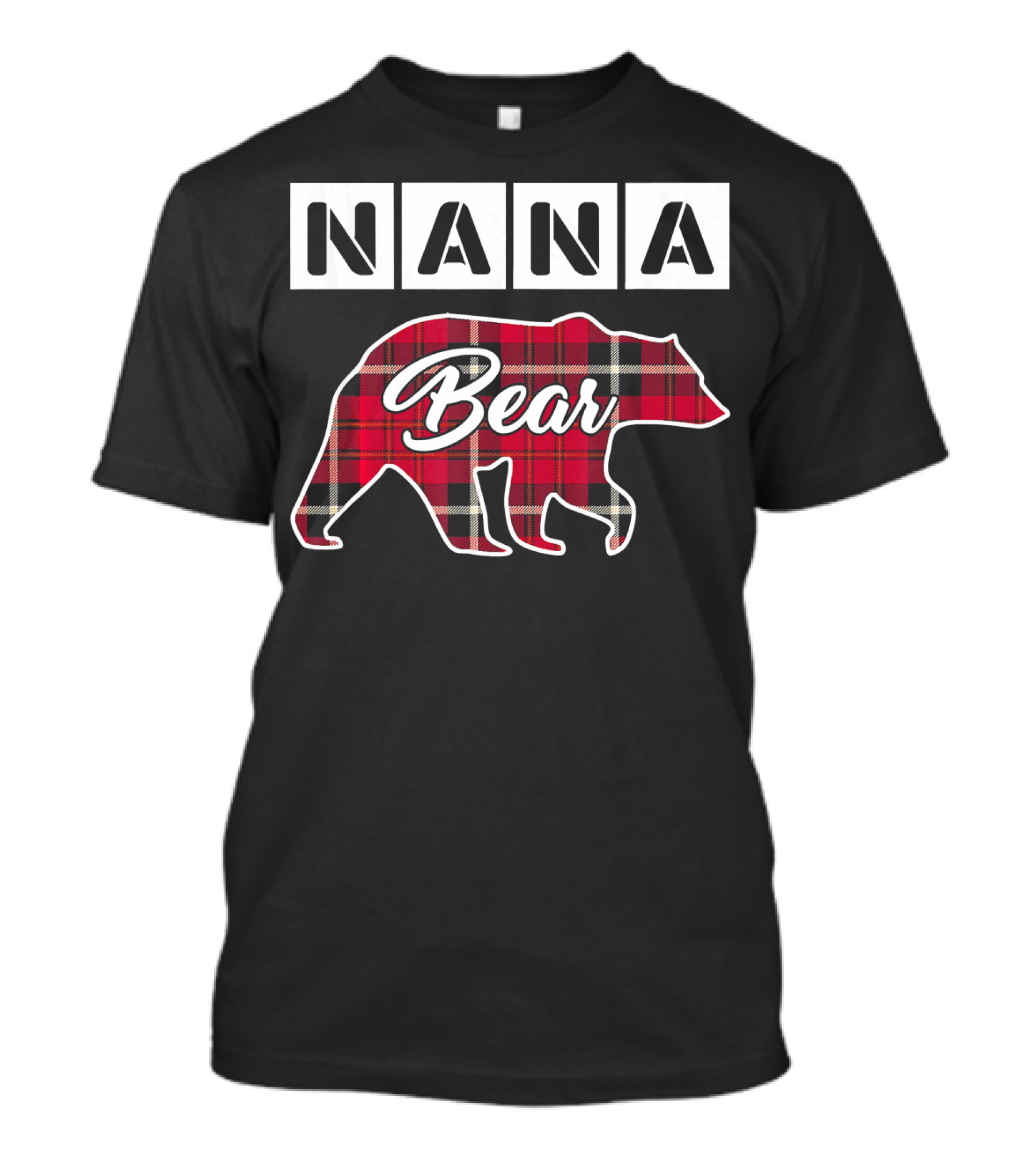 NANA Bear Red Plaid T-Shirt