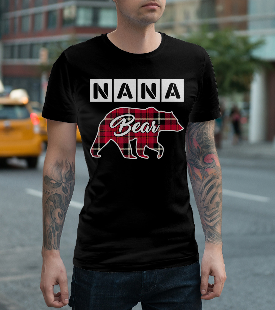 NANA Bear Red Plaid T-Shirt