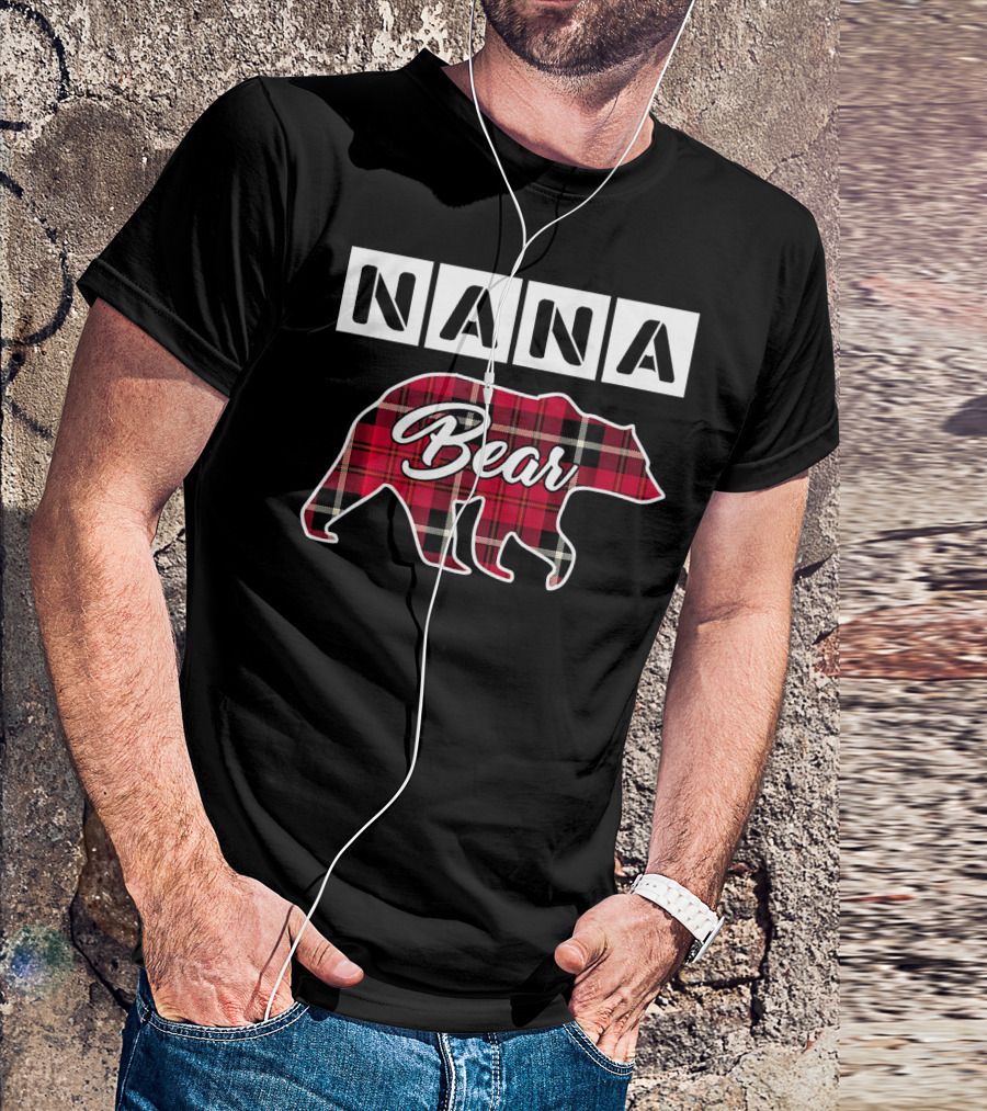 NANA Bear Red Plaid T-Shirt
