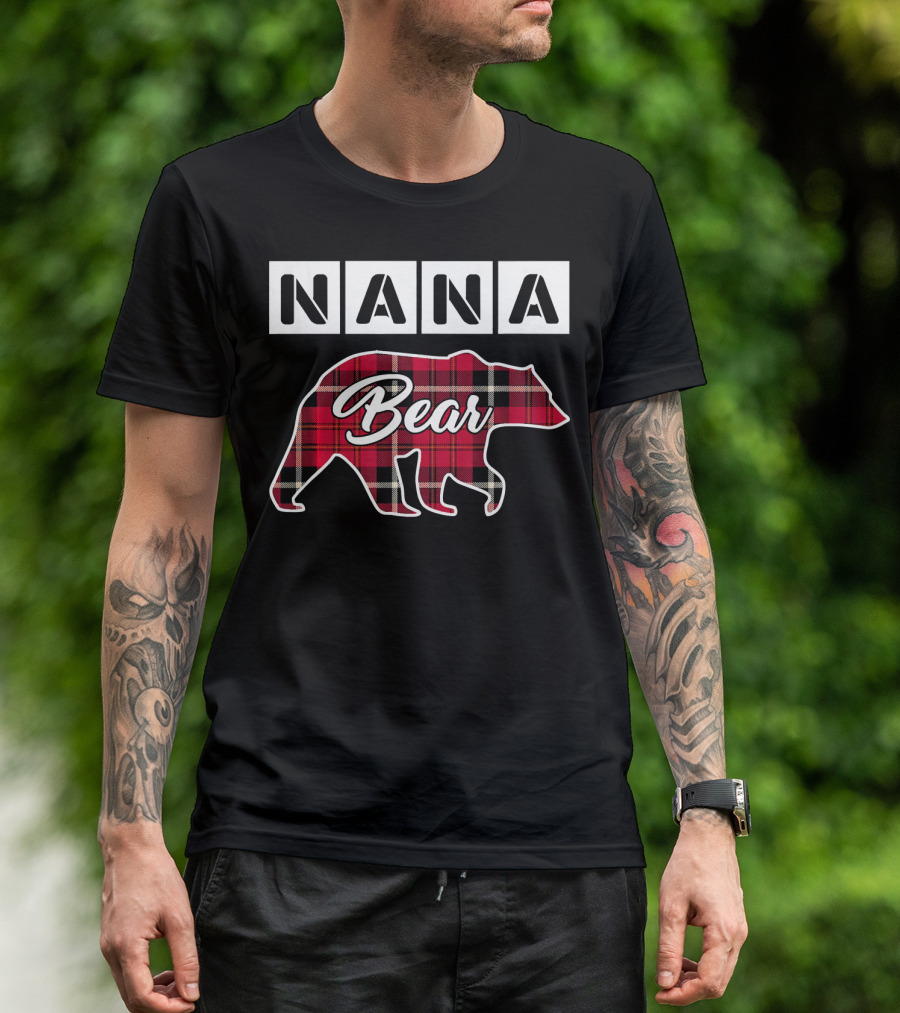NANA Bear Red Plaid T-Shirt
