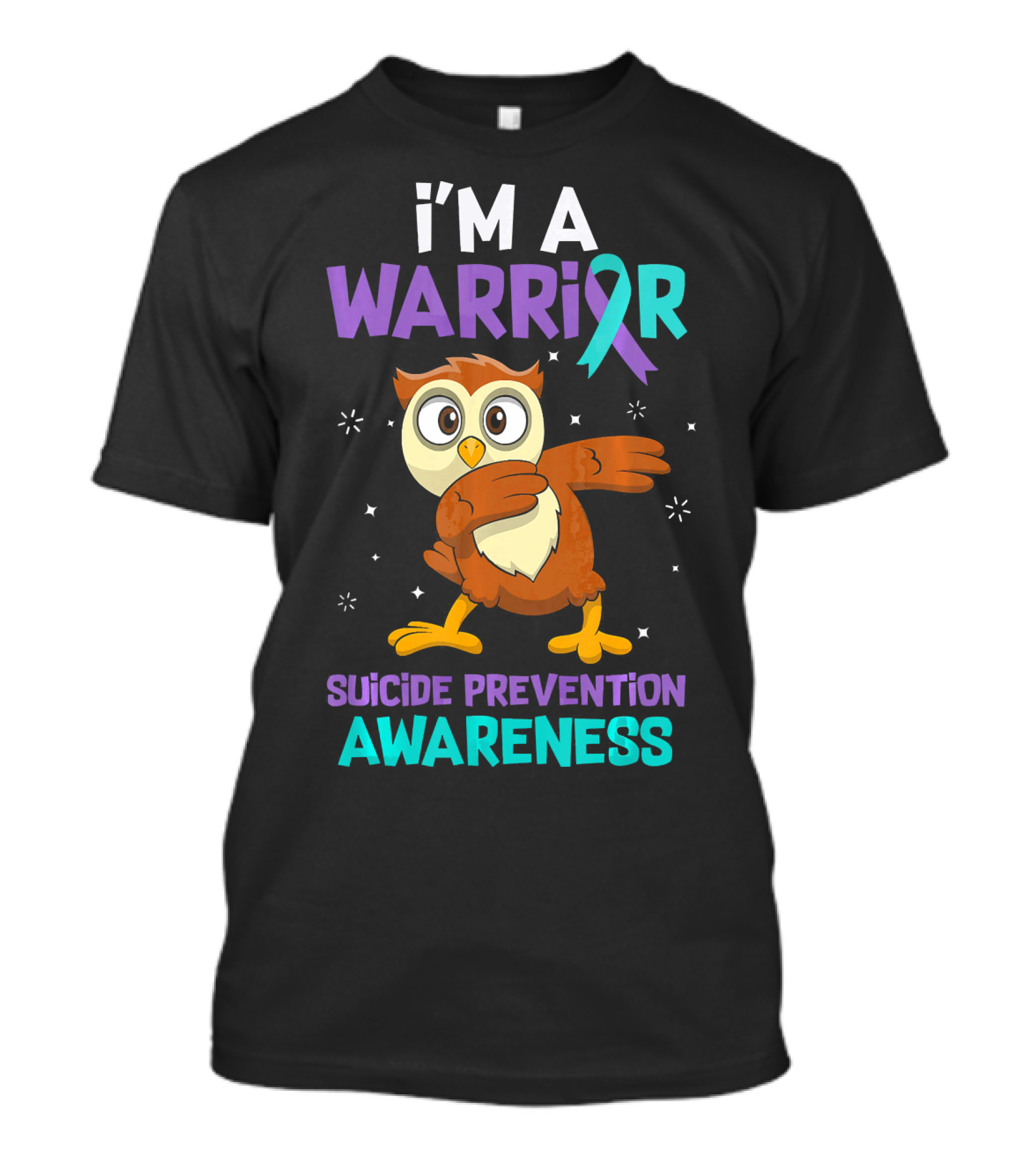 I'm A Warrior Suicide Prevention Awareness Dabbing Owl T-Shirt