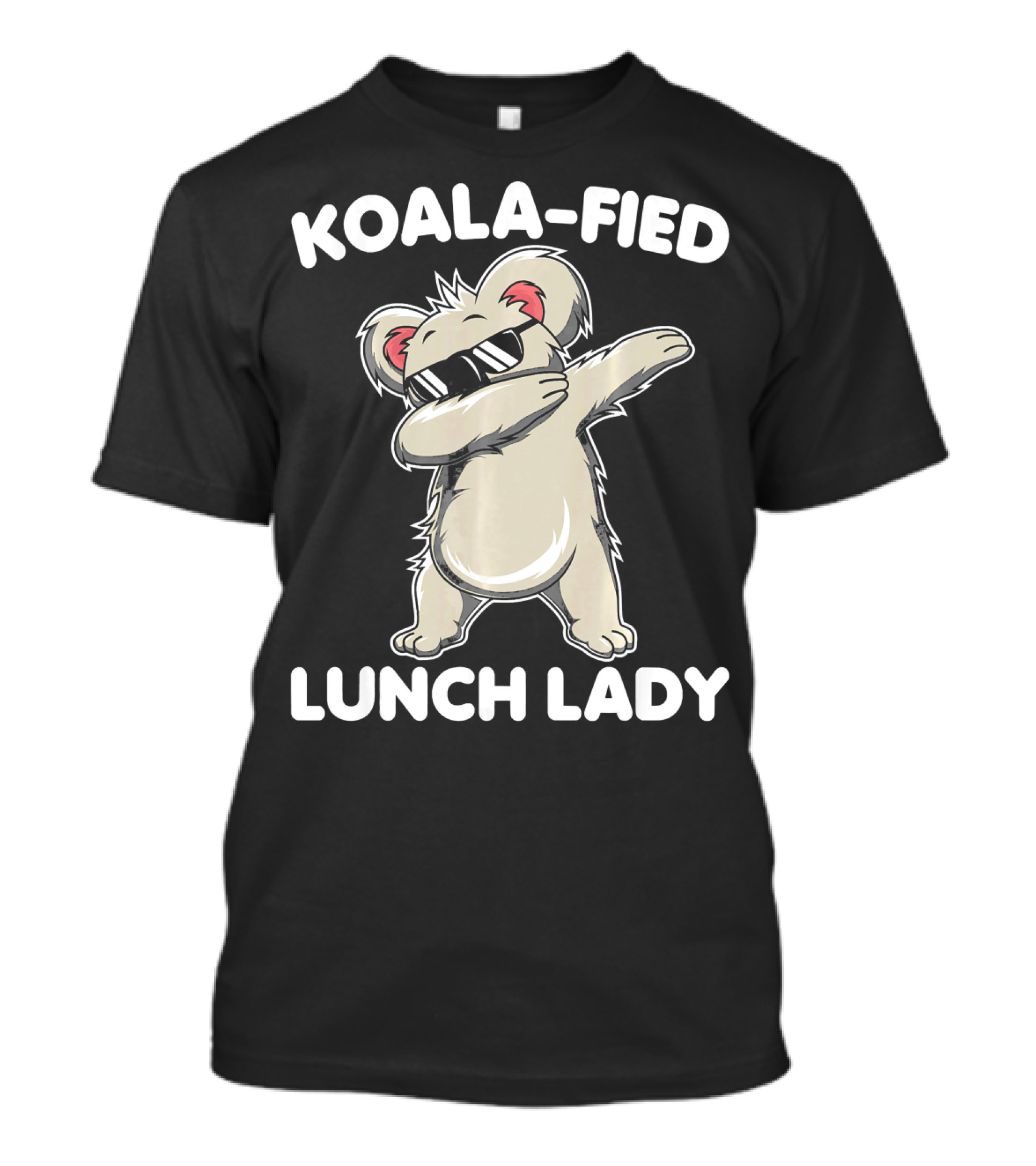 Koala-Fied Lunch Lady Dabbing Koala Funny Animal T-Shirt