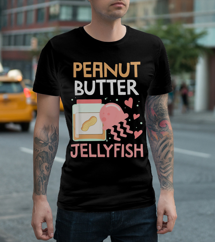 Peanut Butter Jellyfish Cute Valentines Day Kids Peanut T-Shirt