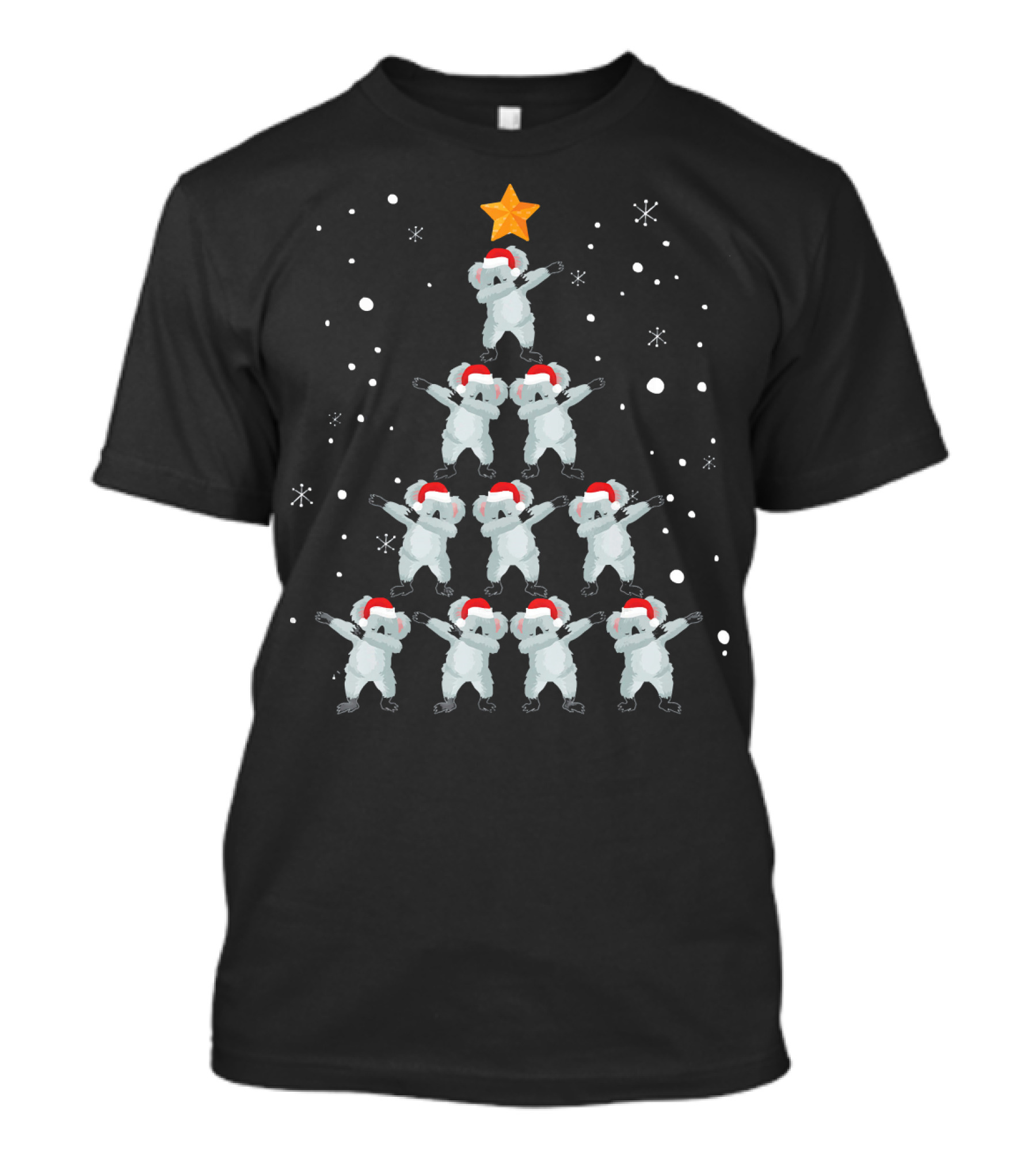 Dabbing Koala Christmas Tree Festive Dab T-Shirt