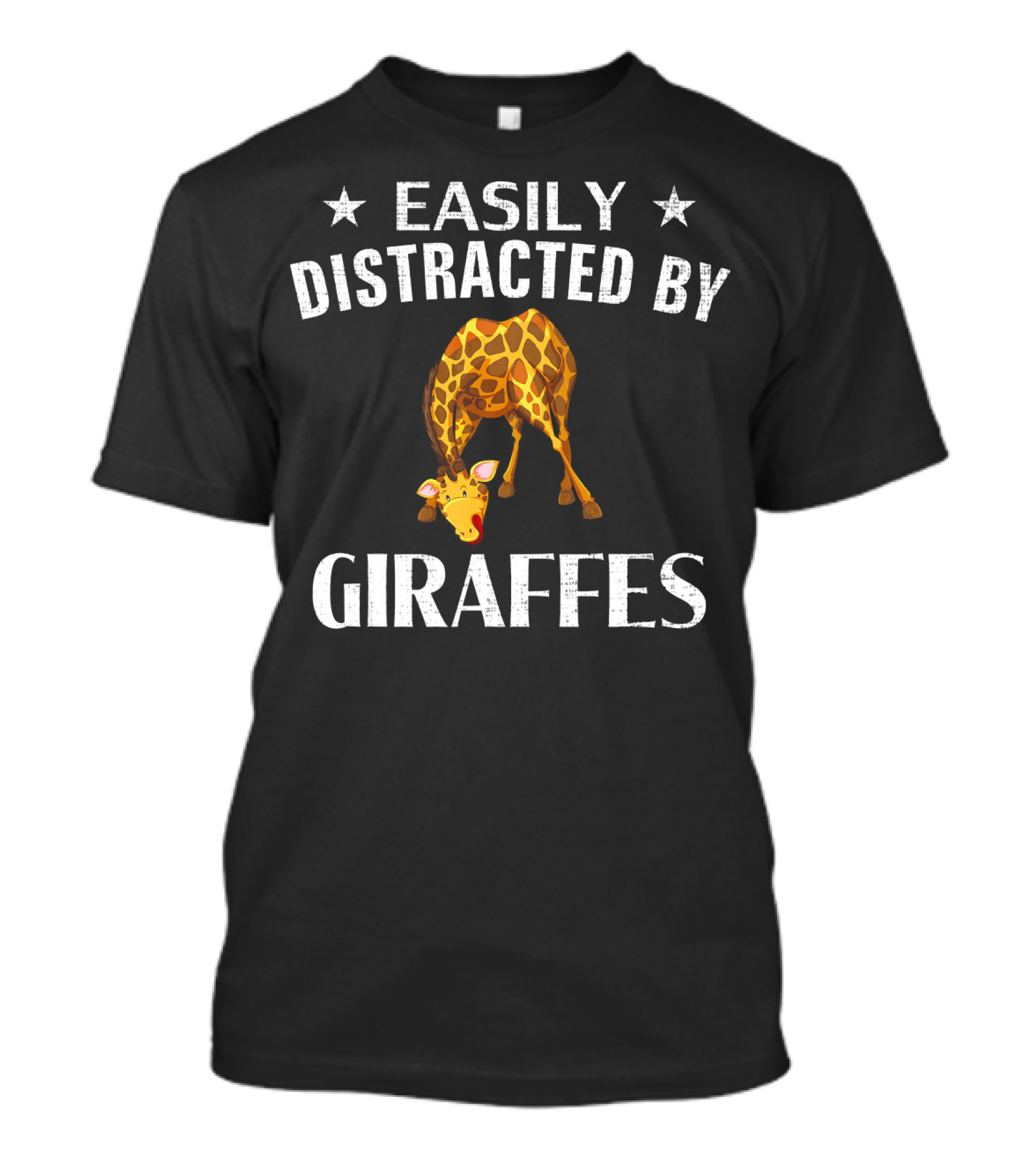 Easily Distracted By Giraffes Funny Giraffes T-Shirt
