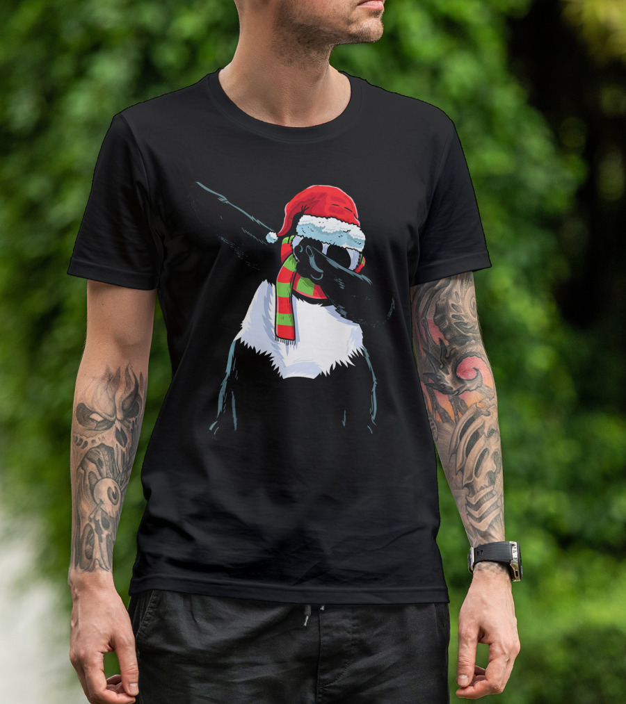 Funny Dabbing Christmas Santa Panda Dance T-Shirt