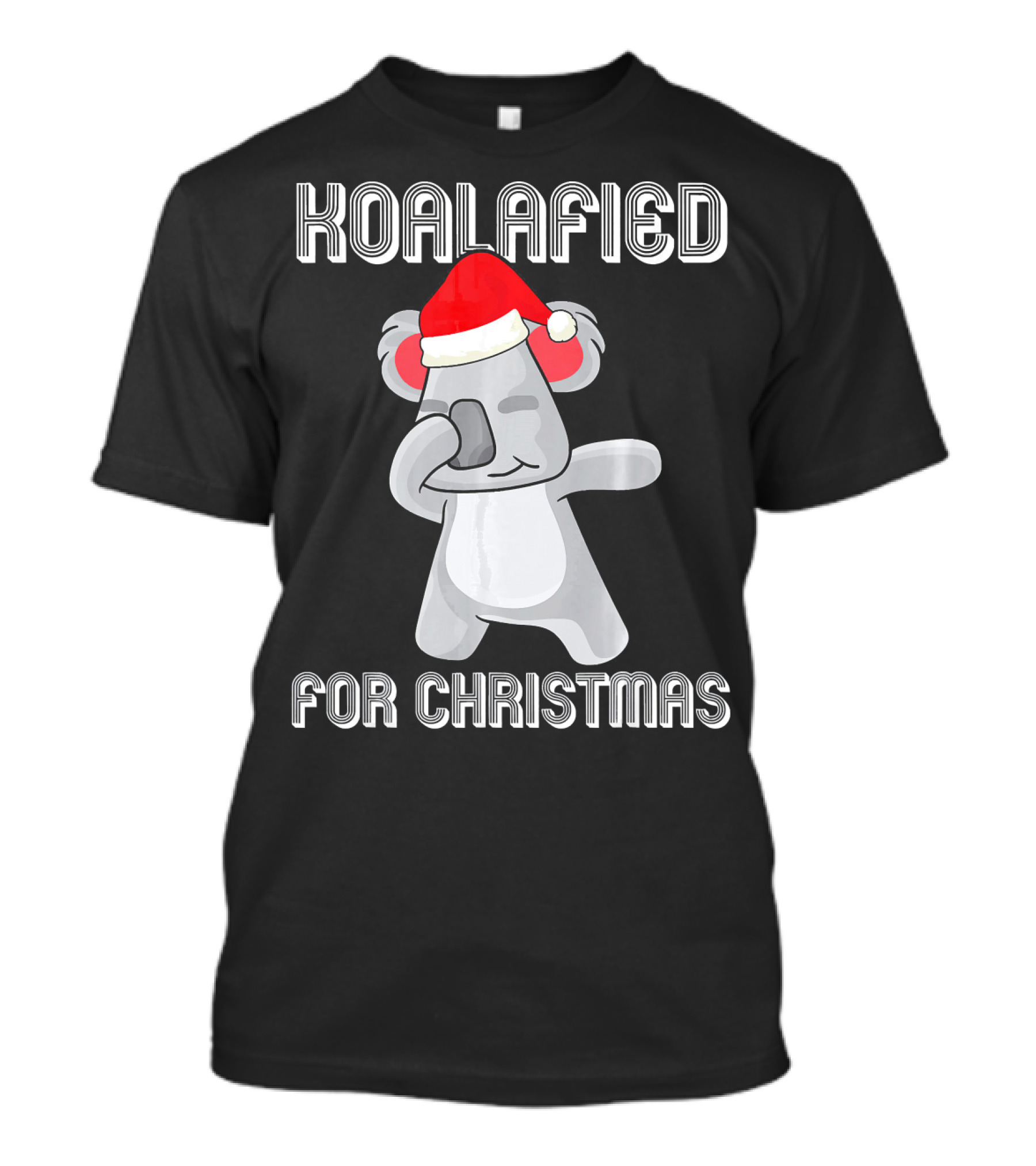 Koalafied For Christmas Dabbing Koala Bear Santa T-Shirt