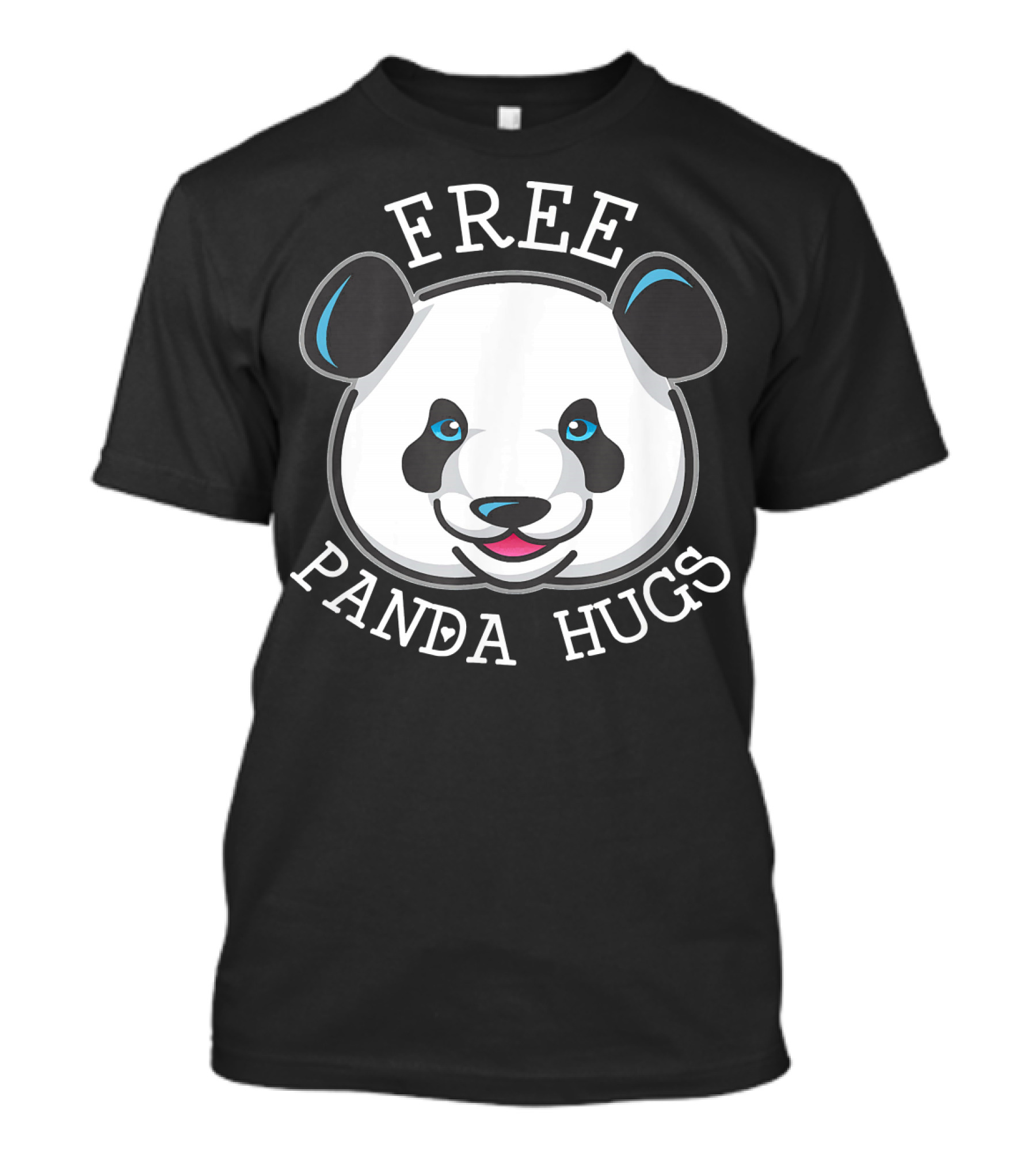 Free Panda Hugs Adorable Panda Bear Face With Smiling Expression T-Shirt