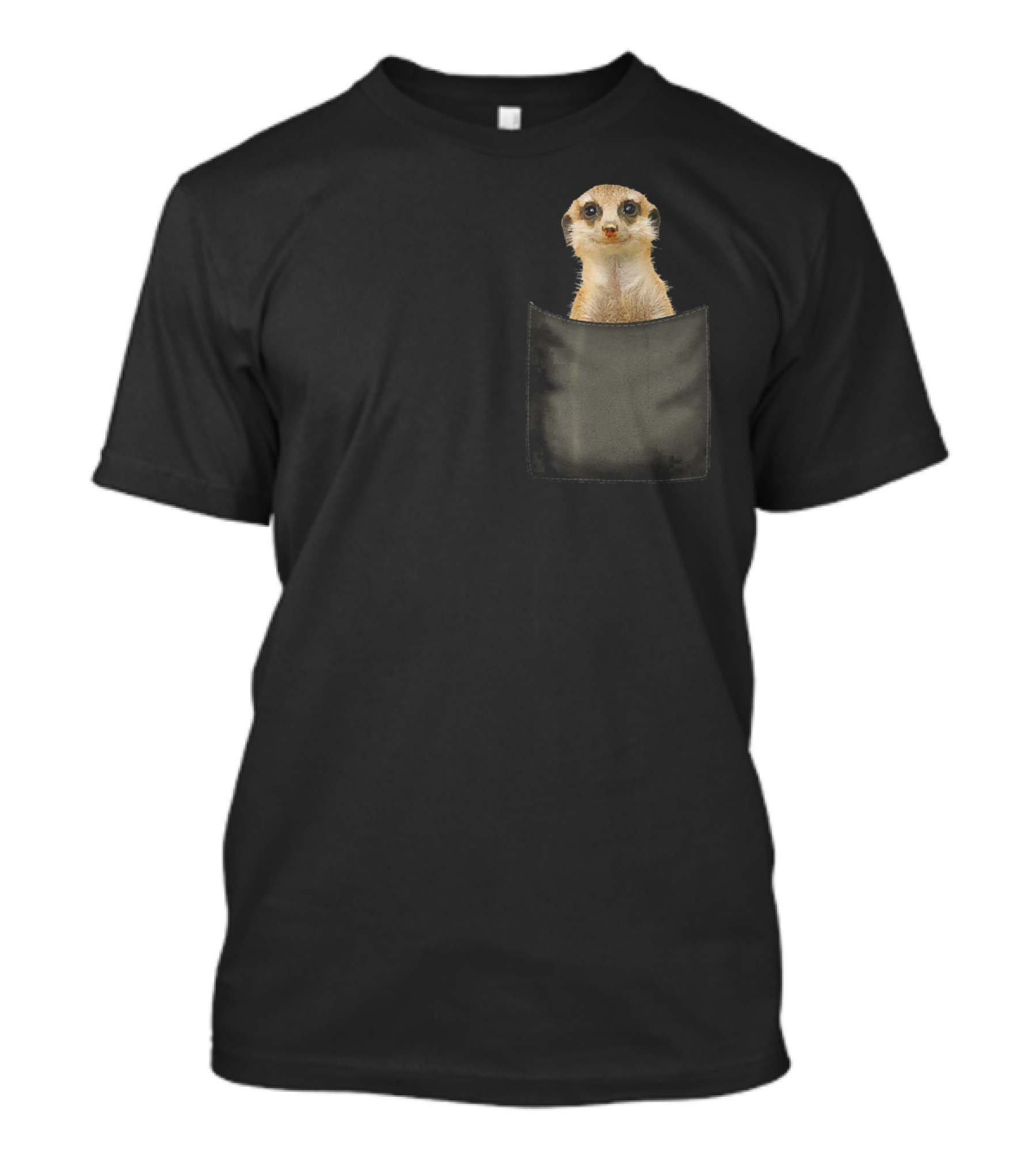 Funny Meerkat In Pocket Girls Bo Novelty Animal T-Shirt