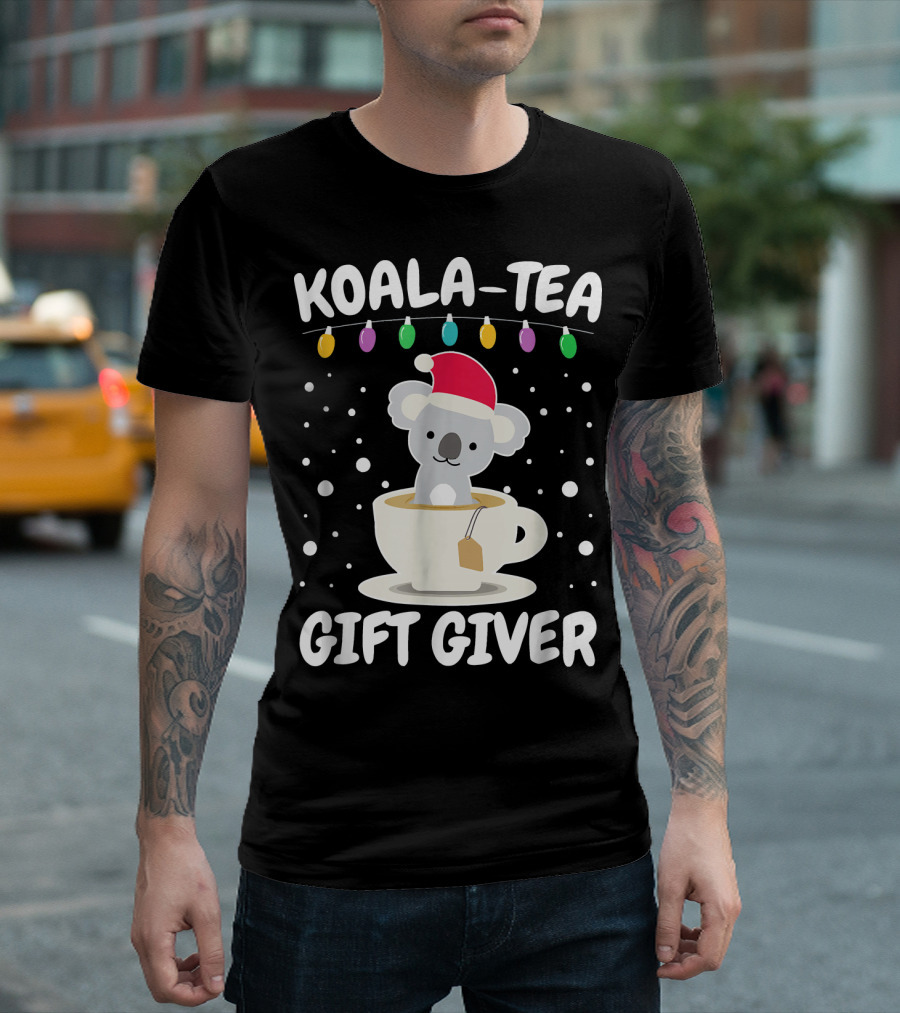 Funny Koala Tea Gift Giver Christmas Pun Koala Bear T-Shirt
