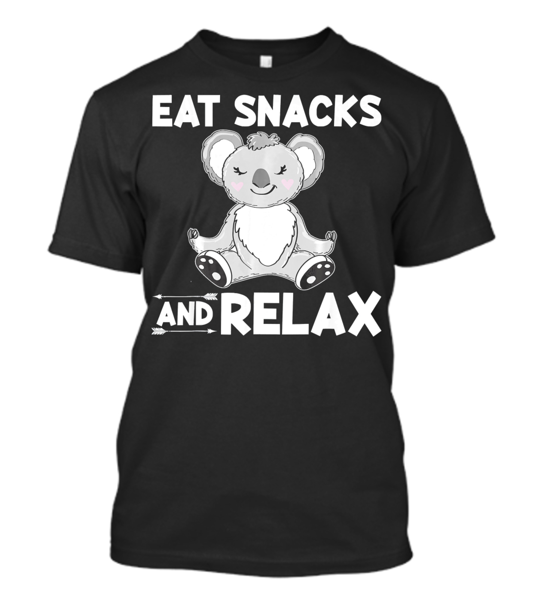 Eat Snacks And Relax Funny Koala T-Shirt