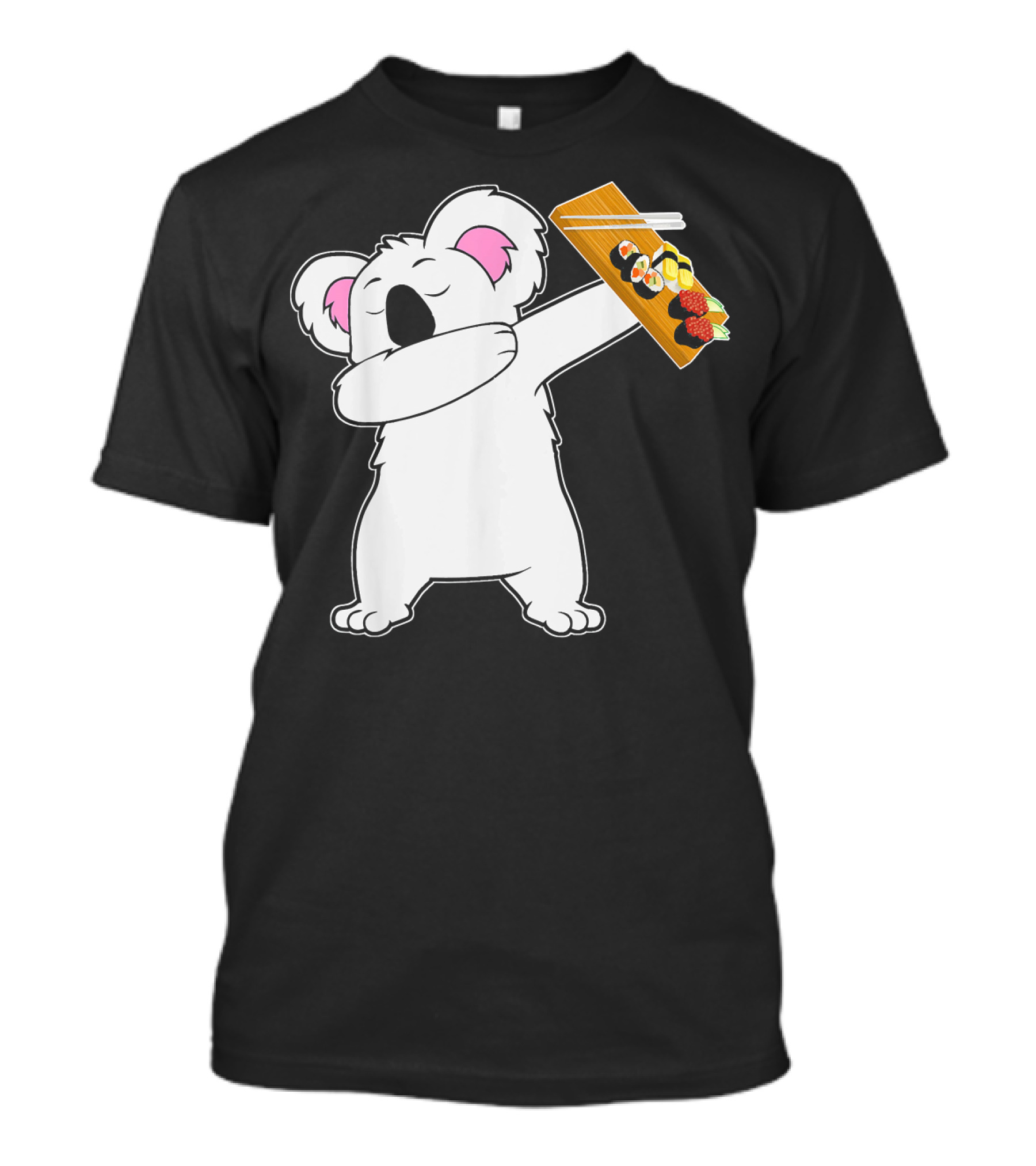 Dabbing Koala Bear Holding Sushi Platter T-Shirt
