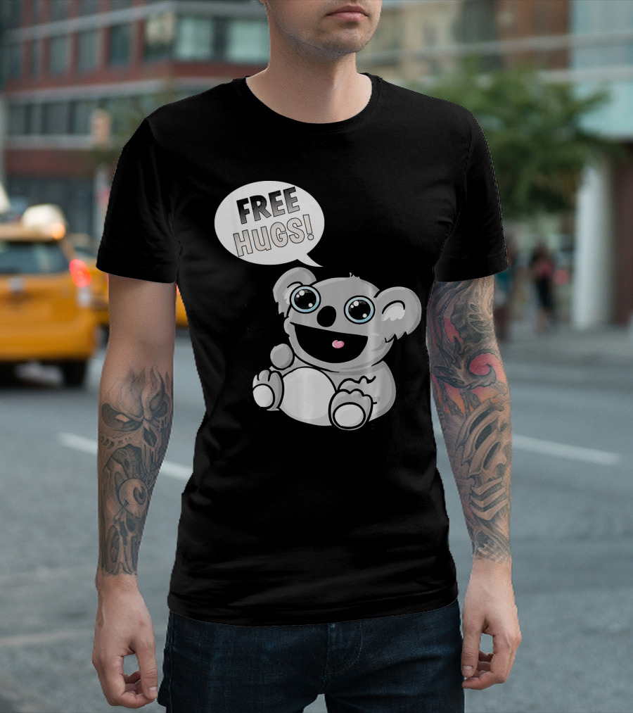 Free Hugs Koala for Animal Lover T-Shirt