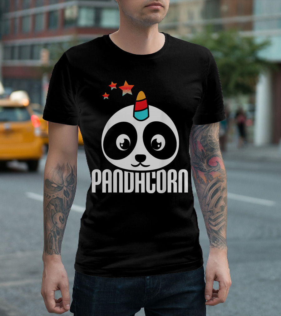 Pandicorn Panda Unicorn Stars T-Shirt